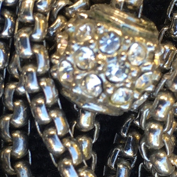 Silver Tone Chains with Rhinestone Disco Balls - Picture 7 of 15